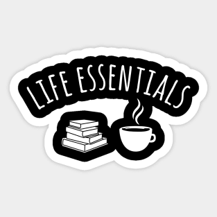 Books and Coffee | Bookworm Bibliophile Gift Sticker